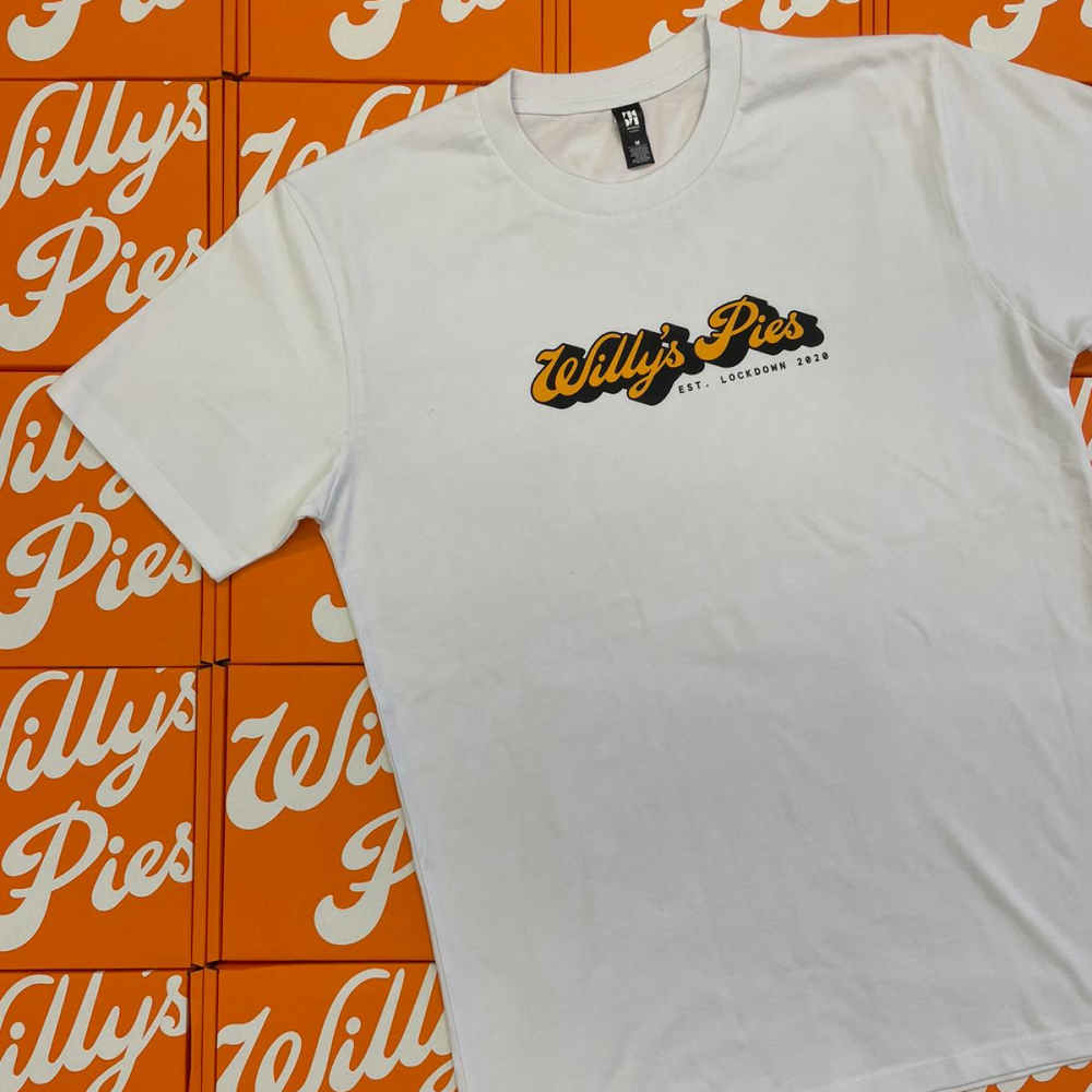 WILLY’S PIES WHITE TSHIRT LONDON