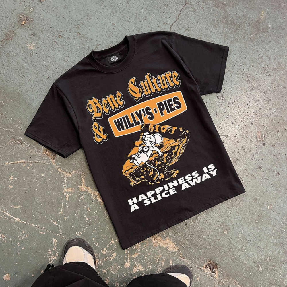 WILLY’S PIES x BENE CULTURE BLACK TSHIRT LONDON